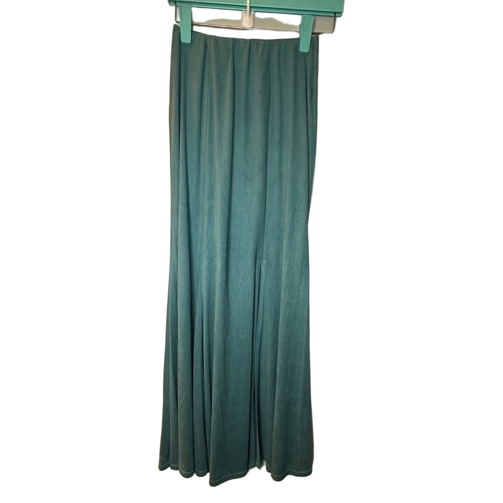 Double D Ranch turquoise faux suede maxi skirt size small